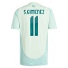 Maillot de Supporter Mexique Santiago Gimenez 11 Extérieur 2024 Pour Homme